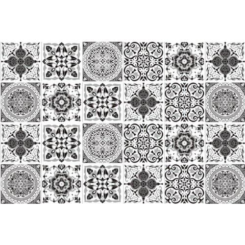 R7RC 10pcs Backsplash Tile Stickers Peel Stick Floor Stair Decals Waterproof Removable Wall Murals for Bathroom Kitchen