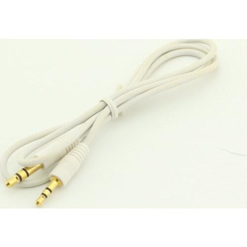 10pcs Gold 2.5mm Male to 3.5mm Male Stereo Headphone Audio AUX Adapter Cable 2ft 60cm White