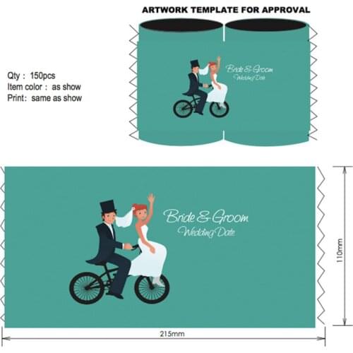 100pcs Personalise Your Design Wedding Custom Stubby Holder Sublimate Stubby Holders Printed Stubbies Insulated Ice Pack Gel