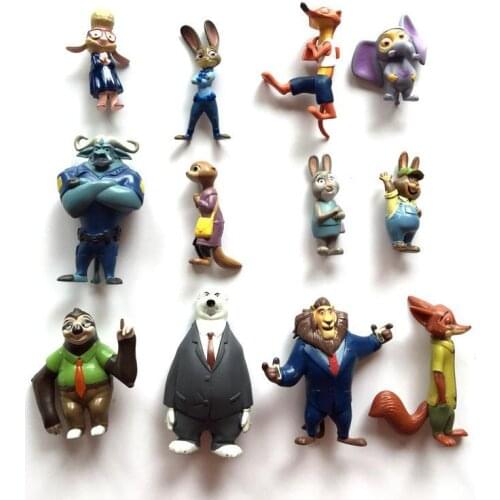 Disney Zootopia Animal Metropolis 12 hand-made handmade rabbit Judy Fox simulation toy model ornaments childrens toys