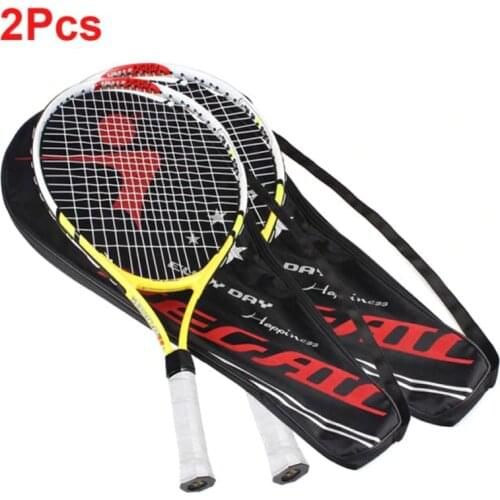 2 PCS 100% NEW High Quality Training Racket Junior Tennis Racquet for Kids Youth Childrens Tennis Rackets with Carry Bag Hot