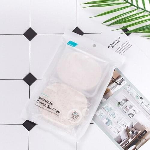 2PCS Oval Sponge Makeup Powder Puff Facial Cleansing Washing Sponge Makeup Powder Puff Facial Care Makeup Tool