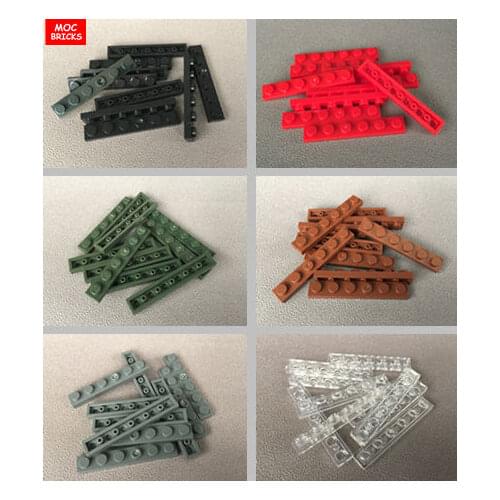 200pcs\lot MOC Bricks Colorful plate 1x6 fit with 3666 Educational building blocks Figure toys for children Xmas gifts Dolls