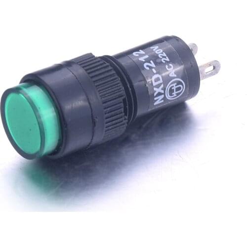 5pcs Brand New 35x15x12mm.NXD-212 Green LED Signal Lamp/Indiator Light for Various Electrical Circuits