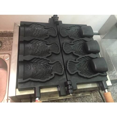 Free shipping 110V / 220V Ice cream Taiyaki machine with open mouth