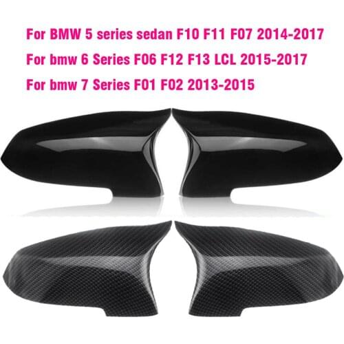For BMW 5 6 7 Series F10 F112014-2017 , F06 F07 F01 F02 Car Rearview Mirror Cover Carbon Fiber Style