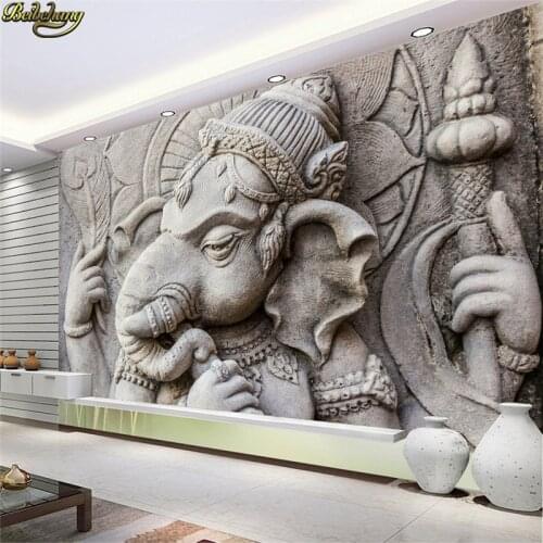 Beibehang Custom photo wallpaper mural Indian god elephant TV background wall papers home decor papel de parede 3D wall paper