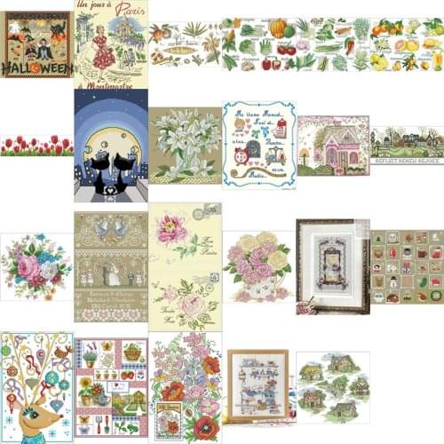 Top selling 4.87usd 5 Counted Cross Stitch 11CT 14CT 18CT DIY Chinese Cross Stitch Kits Embroidery Needlework Sets