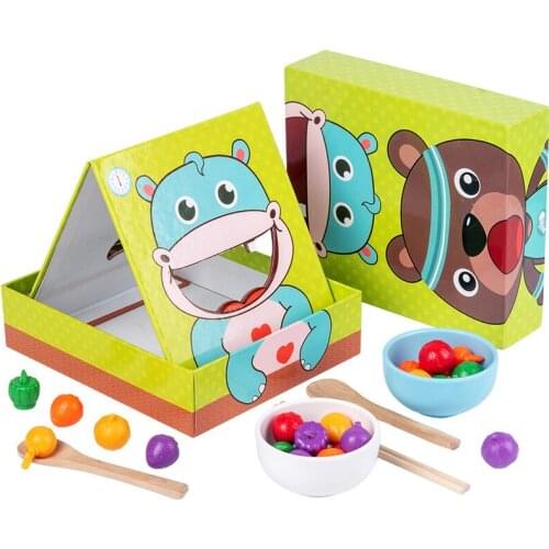 Parent-Child Interaction Play Simulation Feeding Game Early Childhood Education Fine Motor Chopsticks Montessori Educational Toy