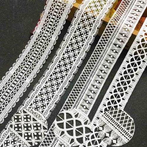 Beautiful Lace Ribbon Geometric Pattern Embroidery Lace Fabric DIY Clothing Dress Accessories Practical Decorating Supplies