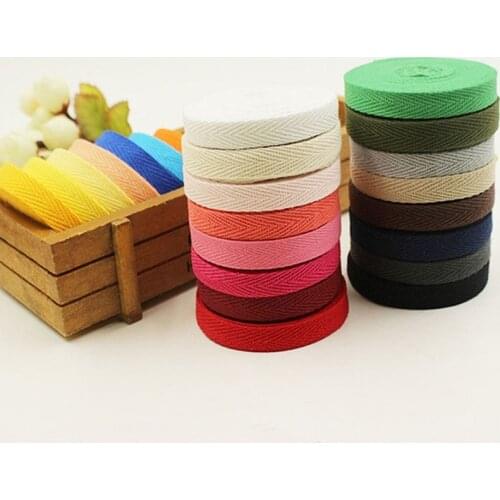 20MM Width 100% Cotton Belt Strong Herringbone Tape Package Cotton Ribbon 50 yards Handmade Diy Cloth Accessories