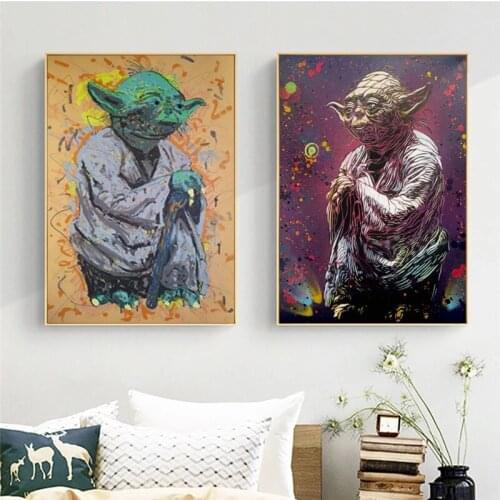 5D DIY Diamond Painting Star Wars Jedi Yoda Master Watercolour Graffiti Diamond Embroidery Cross Stitch Kit Home Decoration