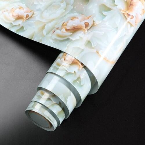 New Marble Self Adhesive Wallpaper Vinyl Film Waterproof Wall Stickers for Bathroom Kitchen Cupboard Contact Paper Decor Paper