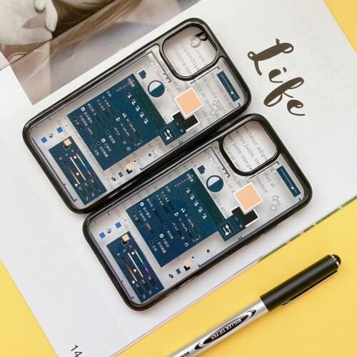New PS Interface Pattern Acrylic Phone Case for iPhone 12 Fashion Creative Design Clear Cover for iPhone 11/7/8/XS/X/XR/MAX
