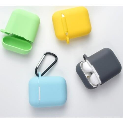 Portable Anti-scratch Dustproof Silicone Wireless Earphone Case for AirPods 1/2
