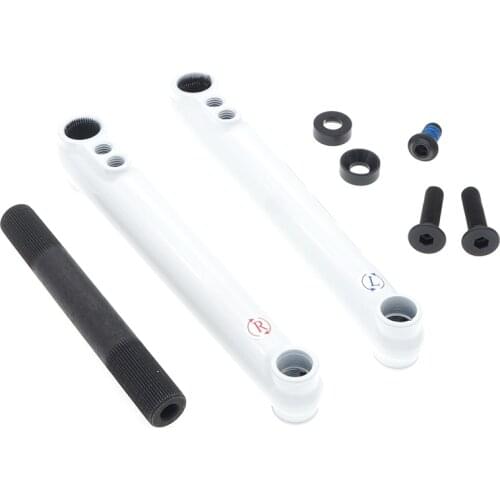 Profile bmx racing crank set rhd white 175mm 19 mm crank arms for bmx bikes 19mm 48 spindle