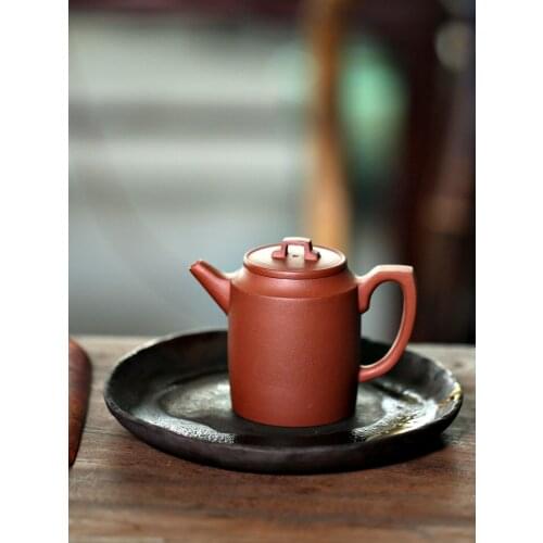 Hall yixing recommended undressed ore famous tea tea set manually set bottom groove green brook straight pot of 165 ml
