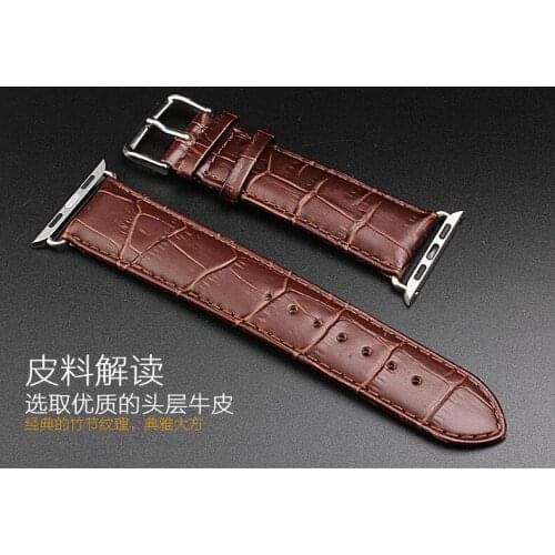Hot sale For Apple Watch Band se 38mm 42mm 40mm 44mm For iwatch series 6 5 4 3 2 1 Genuine leather crocodile