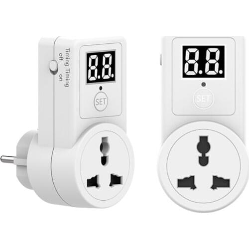 Digital Electric Timer Plug Socket with Countdown Switch Time Control EU Plug