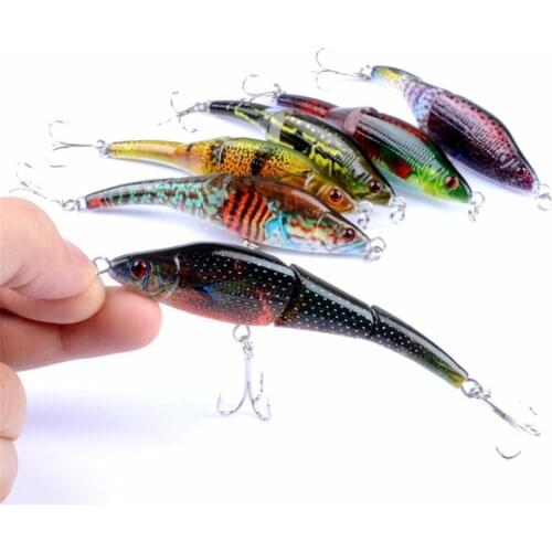 1Pcs Multi-section Floating Fishing lure 10cm 8.9g Minnow Wobbler Artificial Plastic Bait Crankbait For Trolling Hard Lures