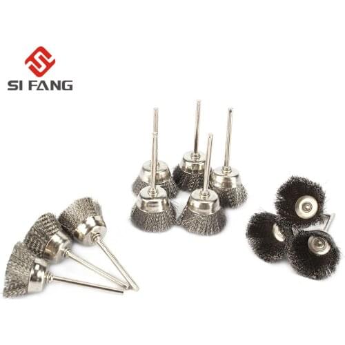 SI FANG 30Pc 25 mm Stainless Steel Wire Abrasive End Brush Rotary Tool Fit Metal Polishing 55*25mm