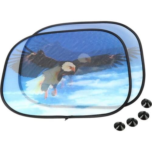 2 Pcs Windshield Shade Car Curtain Side Window Screen Sunshades Windscreen Cover With Suction Car-styling Exterior Accessories