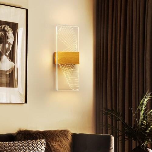 Modern minimalist bedroom bedside led net red wall lamp living room background wall decoration lamp art aisle corridor lamp