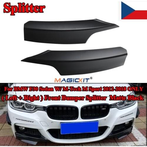 MagicKit Matte Front Bumper Splitter Lip Spoiler For BMW F30 F31 M-Tech M Sport 2012-2016