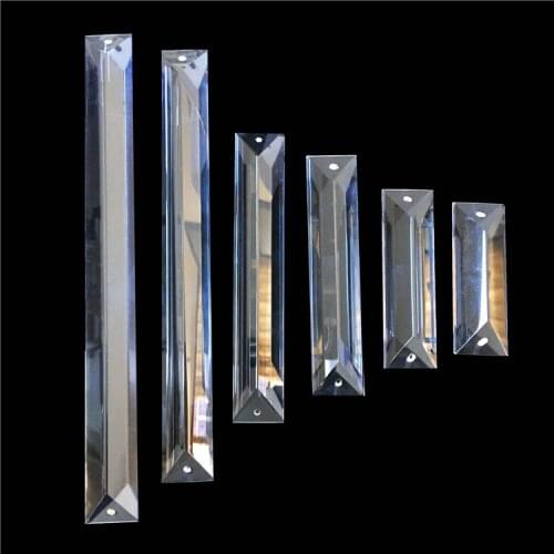 HBL 1pcs K9 Glass Hanging Parts Crystal Chandelier Prism Drop Pendant In One Or Two Holes For Lighting Parts Lamp Decor