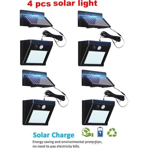 30 LED Solar Light Wall Lamp For Outdoor Yard Garden Lamps PIR Motion Sensor LED Lights Waterproof Security Yard LED Lightingopt