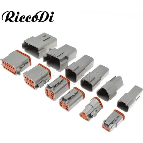 20Kits Deutsch DT Series 2/3/4/6/8/12 Pins Waterproof Electrical Wire Connector for Car Motor Truck With Pins 22-16AWG