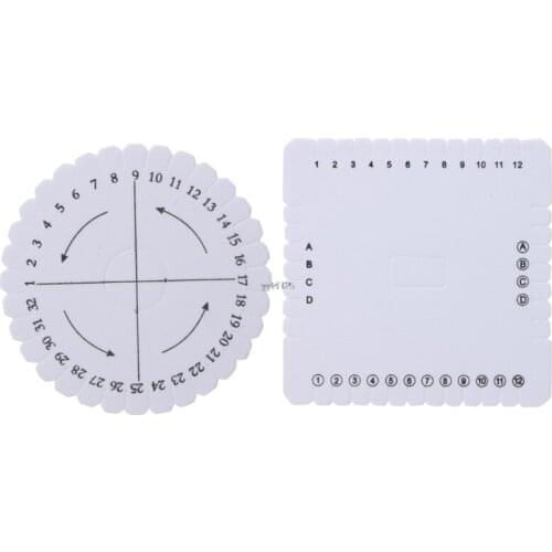High Quality 2Pcs Round Square Kumihimo Beading Cord Disc/Disk Braiding Braided Plate DIY