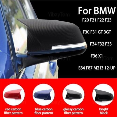 2pcs Replacement Rearview Excellent Side Wing Mirror Cover Caps Carbon Fiber Pattern for BMW F20 F21 F22 F23 F30 F31 GT F34