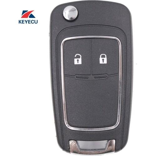 KEYECU Replacement Remote Car Key Shell Case Fob 2 Button for Opel Vauxhall Insignia, Astra J,Cascade HU100 Blade,Pack of 10