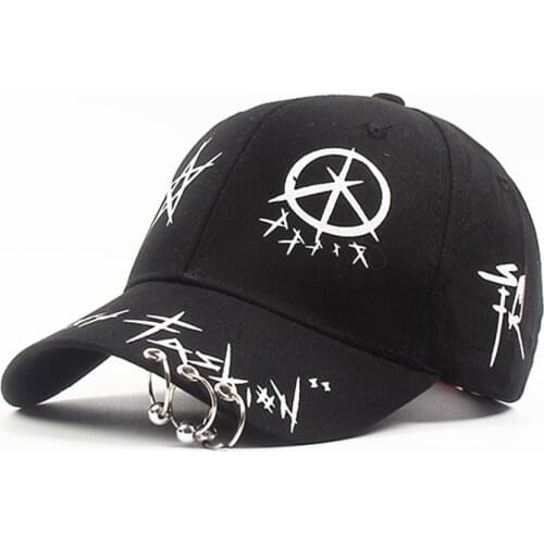 Korea style Women adjustable graffiti printed hip hop baseball cap Adult cotton Cruved snapback hats Gorros Dad hat