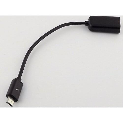 10pcs Black Micro USB B Male To USB 2.0 A Female OTG Host Converter Cable Adapter 15cm