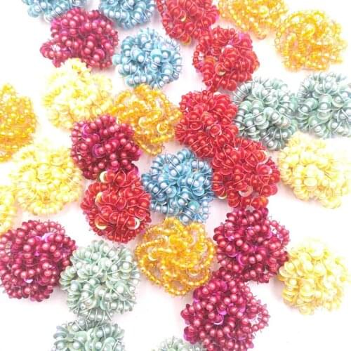 10Pcs/lot Cartoon PVC Sequins Beads Flower Patches Childrens Handmade Headwear Clothing Accessories DIY Sequins Beads Material