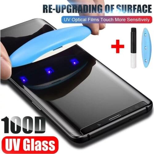 100D UV Tempered Glass For OnePlus 8 Pro Full Cover Liquid Screen Protector On One Plus 7 8 Pro Protective Film Guard OnePlus8