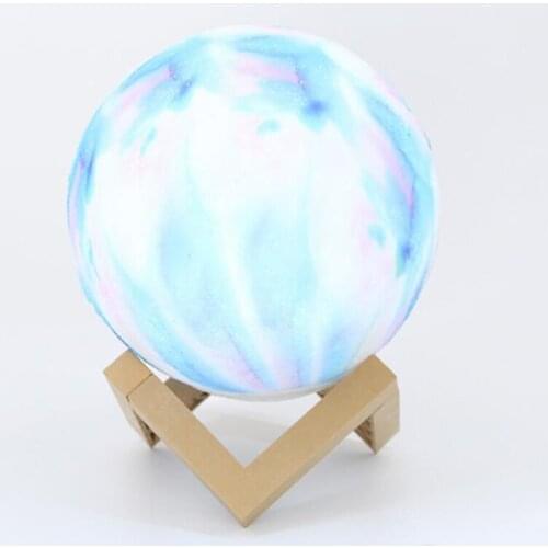 16 Colors 3D Print Star Moon Lamp Colorful Change Touch Home Decor Creative Gift Usb Led Night Light Galaxy Lamp Dropshipping