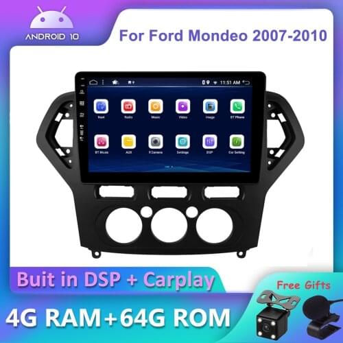 Bosion Android 10.0 DSP CarPlay Car DVD Radio Multimedia Player For Ford Mondeo 2007-2010 2 din GPS Navigation DSP IPS