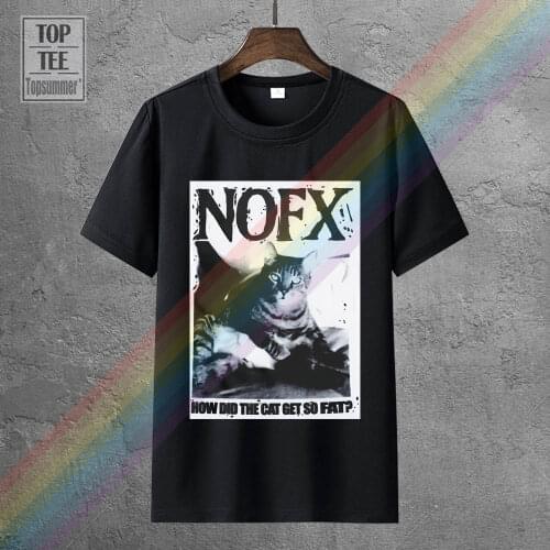 Nofx Fat Cat White Black T Shirt Tee Shirt Xs 2Xl