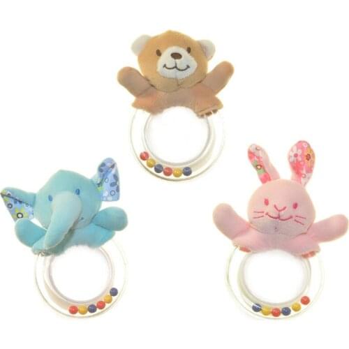 Baby rattle plastic rubber ring baby toy 0-1 year old baby educational toy