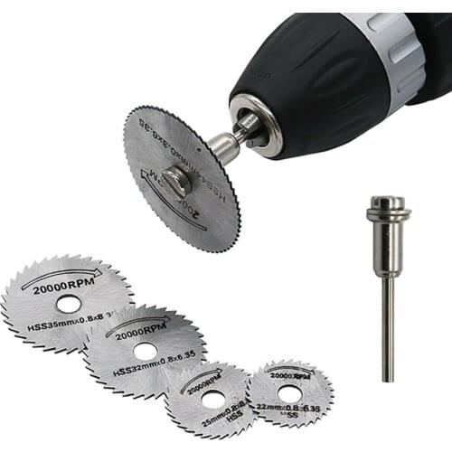 1 Set 7PCS Mini HSS Circular Saw Blade Rotary Tool For Dremel Metal Cutter Power Tool Wood Cutting Discs Drill Mandrel Cutoff