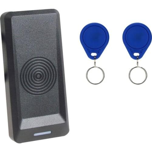 Door controls slim physical rf id reader 125khz 13.56mhz proximity wiegand reader with key tag