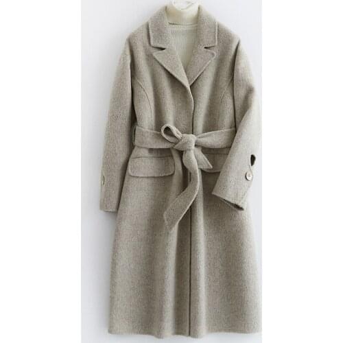 Double Side Wool Coat Female Autumn Winter Jacket Alpaca Woolen Coats and Jackets Women Korean Outwear MY