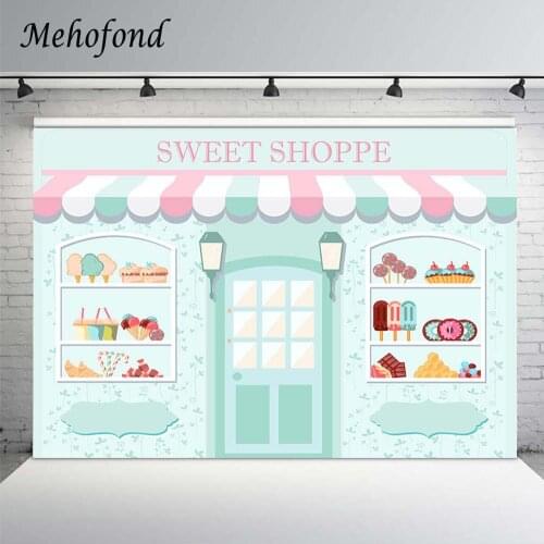 Mehofond Photography Background Cake Smash Birthday Party Baby Shower Sweet Shoppe Donuts Backdrop For Photo Studio Photozone
