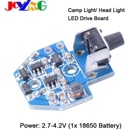 JYL-3922 Strong Light Flashlight Drive Board Fishing Head Lamp Motorcycle Camp Lamp Power Switch with Circuit Board 3.7V
