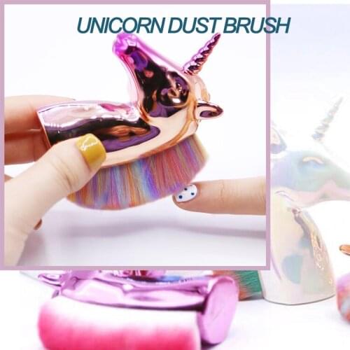 Unicorn Rainbow Horse Nail Art Brushes Remove Traces Design Acrylic UV Gel Powder Glitter Removal Pen Nail Manicure Tools