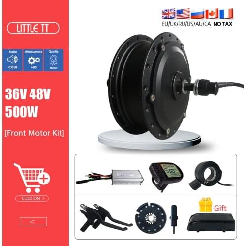 Ebike kit Brushless Gear Front Wheel Hub Motor 36V48V 500W E Bike Kit With KT LED LCD For Electric Bicycle Bike Conversion Kit