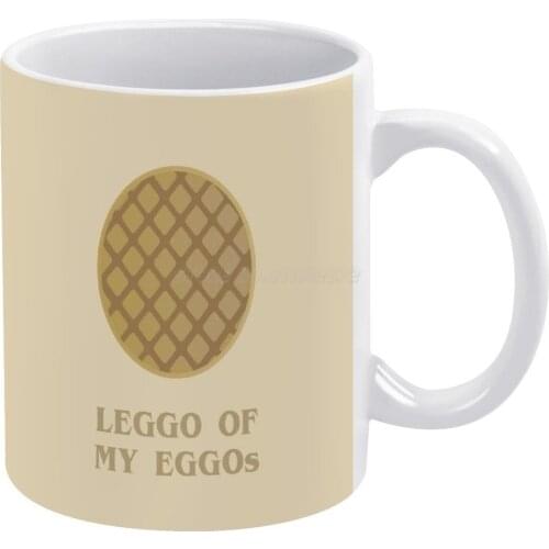 LEGGO OF MY EGGOS - Strangers Things White Mug White Ceramic Tea Cup Birthday Gift Milk Cups and Mugs Eggos Waffles Eleven Net